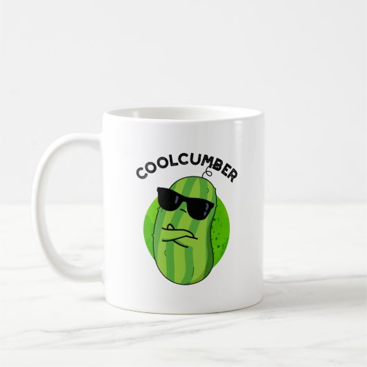 Coolcumber Funny Veggie Cucumber Pun Koffiemok (Links)