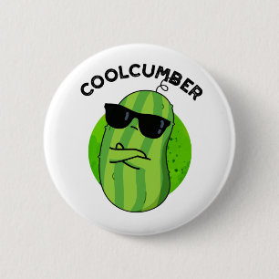 Coolcumber Funny Veggie Cucumber Pun Ronde Button 5,7 Cm