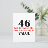 COOLE 46 JAAR OUDE VERJAARDAG DESIGN BRIEFKAART (Staand voorkant)