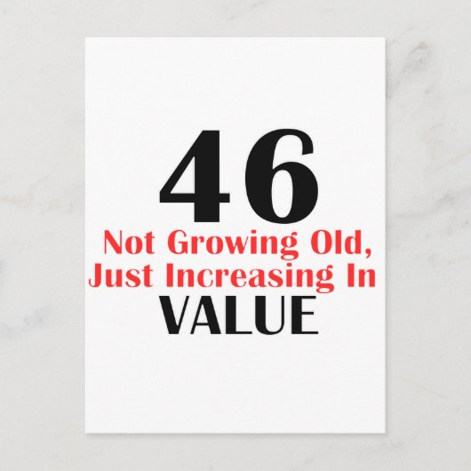 COOLE 46 JAAR OUDE VERJAARDAG DESIGN BRIEFKAART (Voorkant)