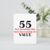 COOLE 55 JAAR OUDE VERJAARDAG DESIGN BRIEFKAART (Staand voorkant)