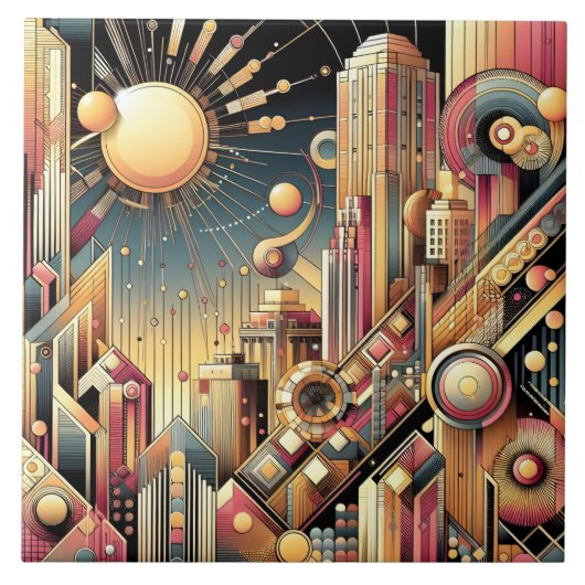 Coole abstracte patroonliefhebbers tegeltje (Voorkant)