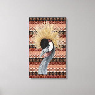 coole Afrikaanse vogelkunst Canvas Afdruk