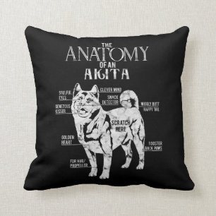 Coole Akita-anatomie Geschenken voor hondenliefheb Kussen