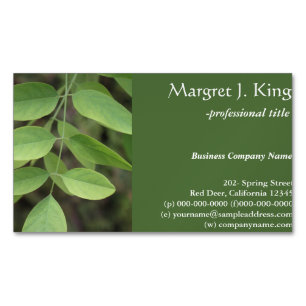  coole asboom verlaat groene visitekaartjes. visitekaartje magneet