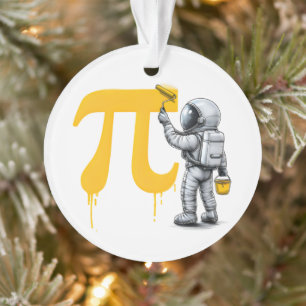 Coole astronaut schildert Pi symbool Pi-dag Ornament