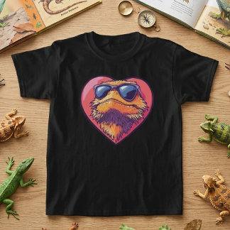 Coole Baardagaam Zonnewering Hart T-shirt