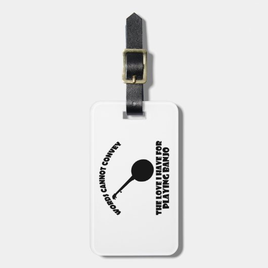 coole banjo-design bagagelabel (Voorkant verticaal)