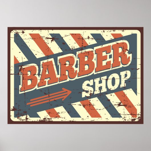 coole Barber shop business retro  Poster (Voorkant)