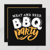 coole bbq buiten de partij Uitnodiging (Voorkant / Achterkant)
