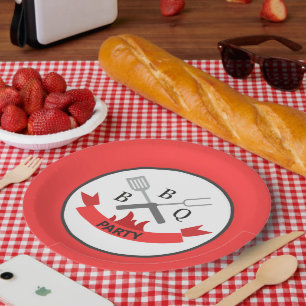 coole bbq woordkunst papieren bordje