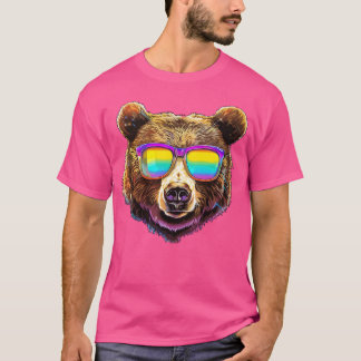 Coole beer met zonnebril hipster dier voor een gif t-shirt