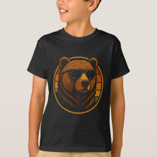 Coole Beer Met Zonnebril Retro Onherbergzaamheid T-shirt