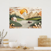 coole bergmeerliefhebbers poster (Keuken)