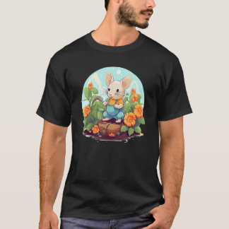 Coole Bloemen Tijd voor tuinieren en Dierenliefheb T-shirt
