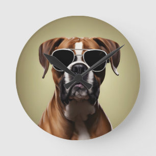 Coole Boxer Hond Ronde Klok
