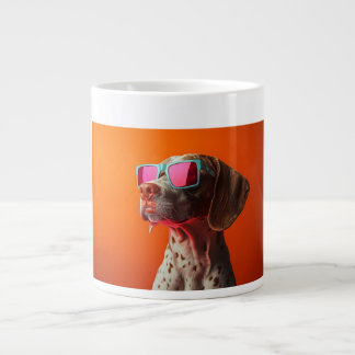 Coole Bracco italiano hond met zonnebril Extra Grote Beker