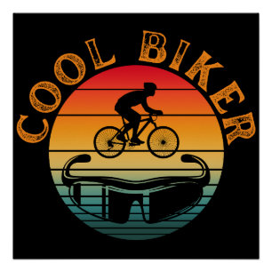 Coole Bril Zonnebril voor Motorrijders Perfect Poster
