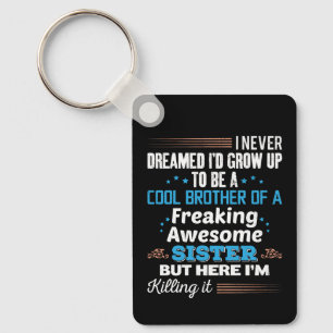 Coole Broer Van Ontzettend Geweldige Zus Cadeau Sleutelhanger