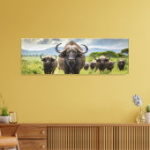 Coole Buffalo canvasprint! Canvas Afdruk (Insitu (Woonkamer))