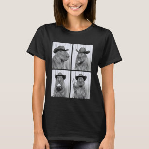 Coole Capybara Selfie Cowboy Capybara Fotohokje Fu T-shirt