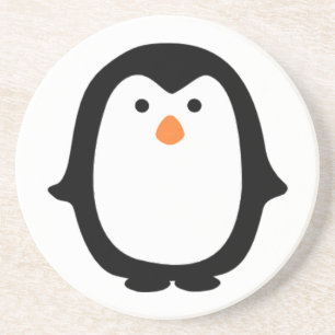 Coole cartoon pinguïn zandsteen onderzetter