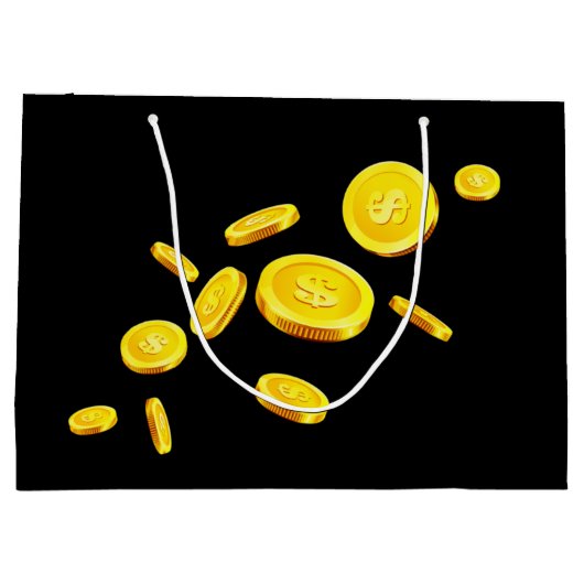 coole casino-munten toevoegen tekst groot cadeauzakje (Achterkant)