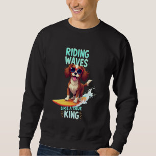 Coole Cavalier King Charles Spaniel Surfende Hond Trui
