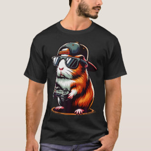 Coole cavia die videogames speelt. Grappige gamer T-shirt