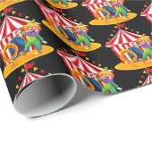 " coole circus clown " cadeaupapier (Rol Hoek)