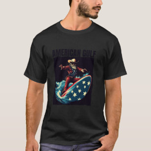 Coole Cowboy met Patriottische Surfplank en surft T-shirt