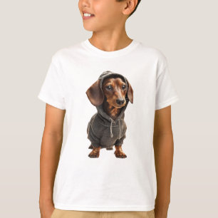 Coole Dachshund in Hoodie Kids T-shirt
