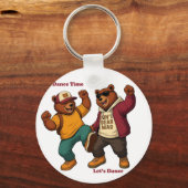 Coole dansende beren sleutelhanger (Voorkant)