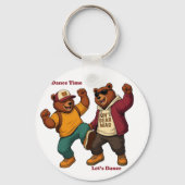 Coole dansende beren sleutelhanger (Achterkant)