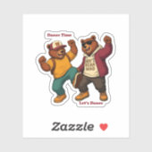 Coole dansende beren sticker (Vel)