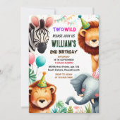 coole dierentuin zebra safari In Twee De Wilde 2e  Kaart (Voorkant)