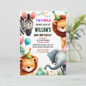 coole dierentuin zebra safari In Twee De Wilde 2e  Kaart (Staand voorkant)