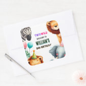 coole dierentuin zebra safari In Twee De Wilde 2e Vierkante Sticker (Envelop)