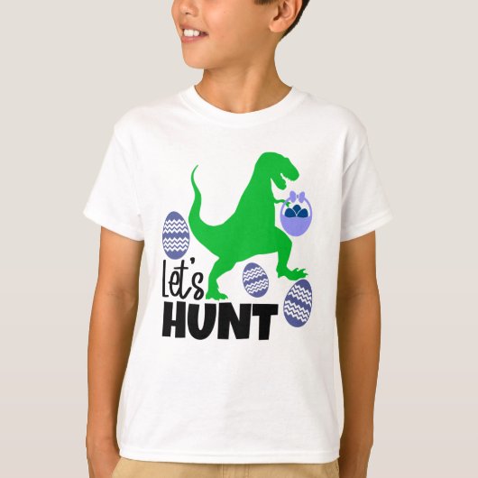 coole dinosaur paasjacht T-Shirt (Voorkant)