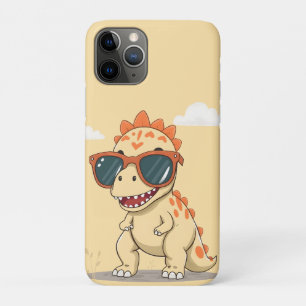 Coole dinosaurus met zonnebril Funny Cute Kids' T- iPhone 11 Pro Hoesje
