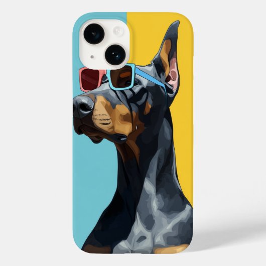 Coole Dobermann met zonnebril Case-Mate iPhone Case (Achterkant)