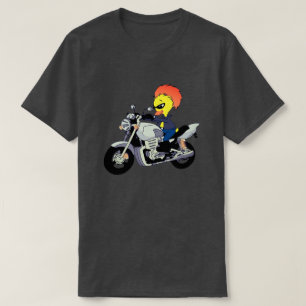 Coole eend rijdt op een motorfiets t-shirt