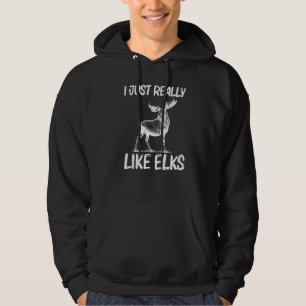 Coole Eland Voor Mannen Vrouwen Eland Herten Jager Hoodie