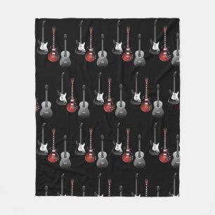 Coole elektrische gitaren cadeau voor muziekliefhe fleece deken