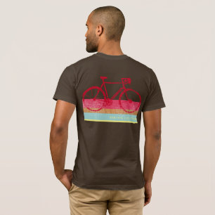 coole en stijlvolle, fietsgeïnspireerde rode fiets t-shirt