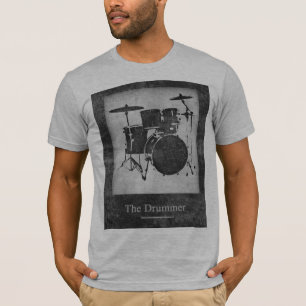coole en stijlvolle zwarte & witte drums t-shirt