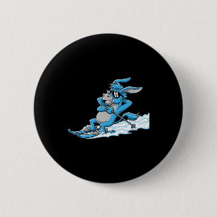 Coole Ezel Op Ski's Grappig Ontspannen Apres Ski  Ronde Button 5,7 Cm