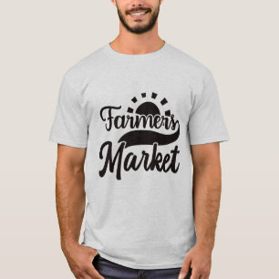 Coole 'Farmers market' woordkunst T-shirt
