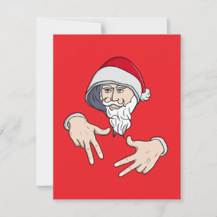 Coole Gangsta Hip Hop Hand Rap Sinterklaas Feestdagenkaart