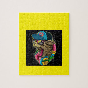 coole gangster die kat rappelt. legpuzzel